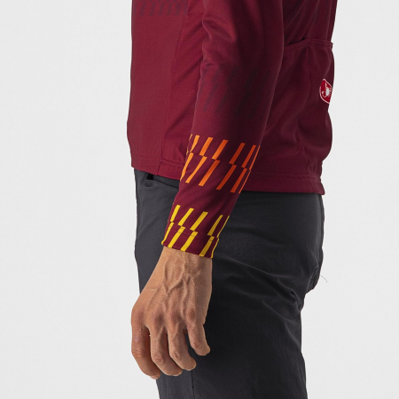 Tricou cu maneca lunga Castelli Unlimited Thermal, Visiniu/Portocaliu, L [3]
