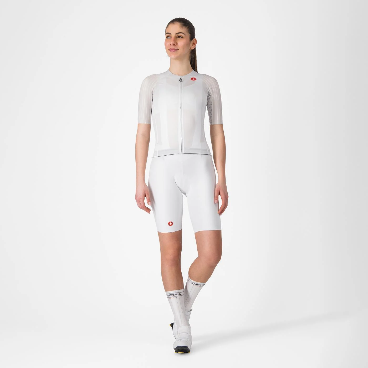 Tricou cu maneca scurta Castelli Aero PRO 8S W, pentru femei, gri argintiu, L [2]