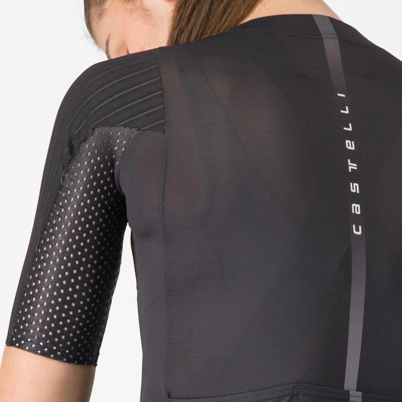 Tricou cu maneca scurta Castelli Aero PRO 8S W, pentru femei, negru, XS [6]