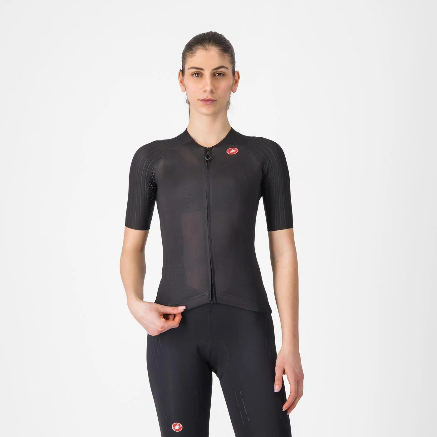 Tricou cu maneca scurta Castelli Aero PRO 8S W, pentru femei, negru, XS [0]