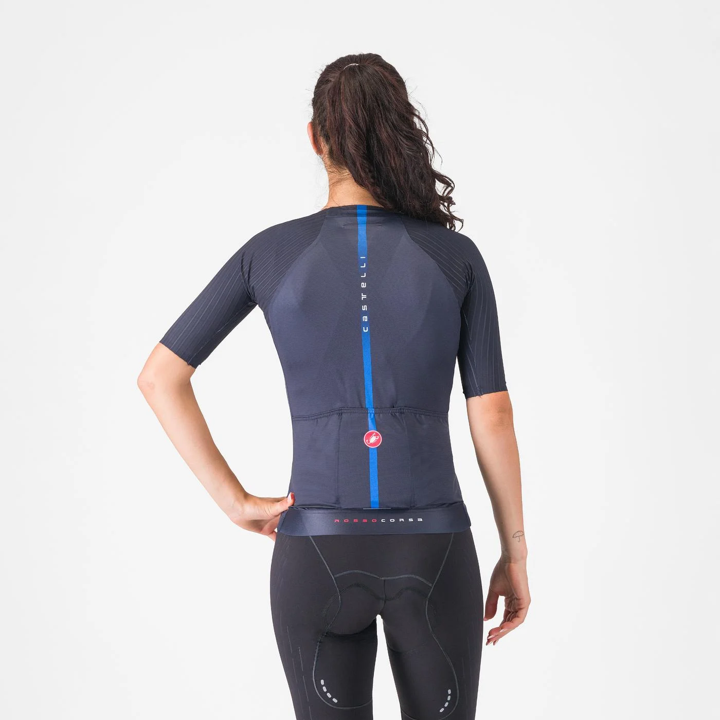 Tricou cu maneca scurta Castelli Aero PRO 8S W, pentru femei, albastru belgian, XS [1]