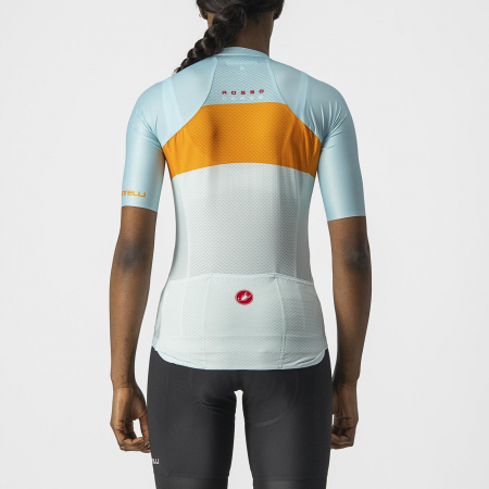 Tricou cu maneca scurta Castelli Aero PRO W, de dama, Bleu/Portocaliu, S [1]