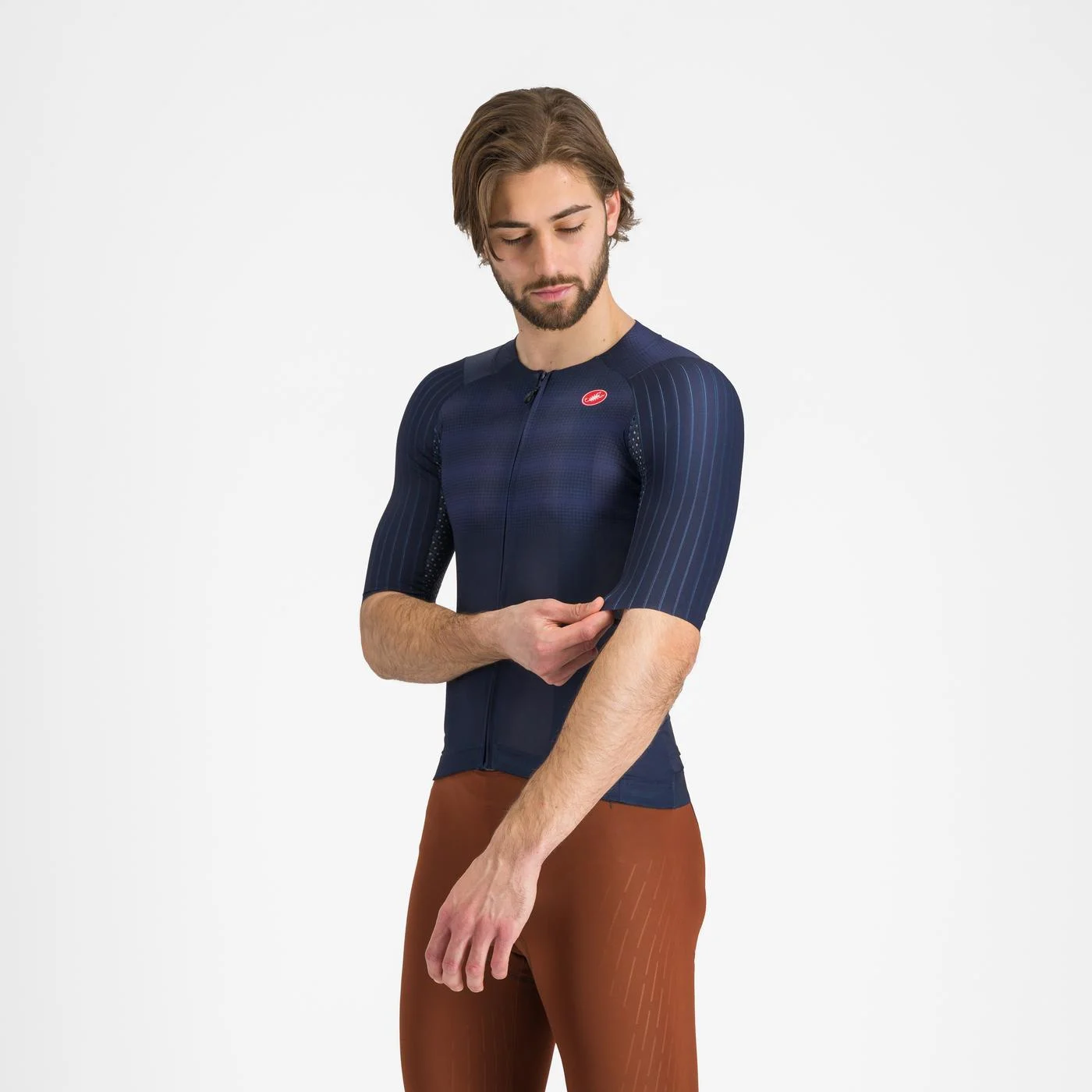 Tricou cu maneca scurta Castelli Aero Race 8S, pentru barbati, alb, S [24]