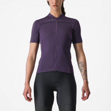 Tricouri si bluze ciclism - Tricou cu maneca scurta Castelli Anima 4, pentru femei, mov nocturn, L