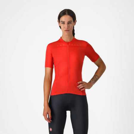 Tricou cu maneca scurta Castelli Anima 4, pentru femei, rosu hibiscus, XS [0]