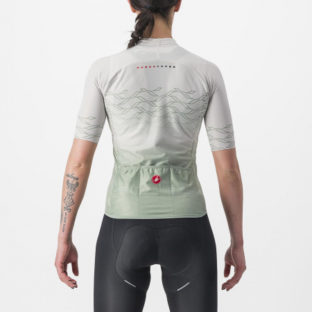 Tricou cu maneca scurta Castelli Climber's 2.0 W, de dama, Alb/Vernil, S [1]