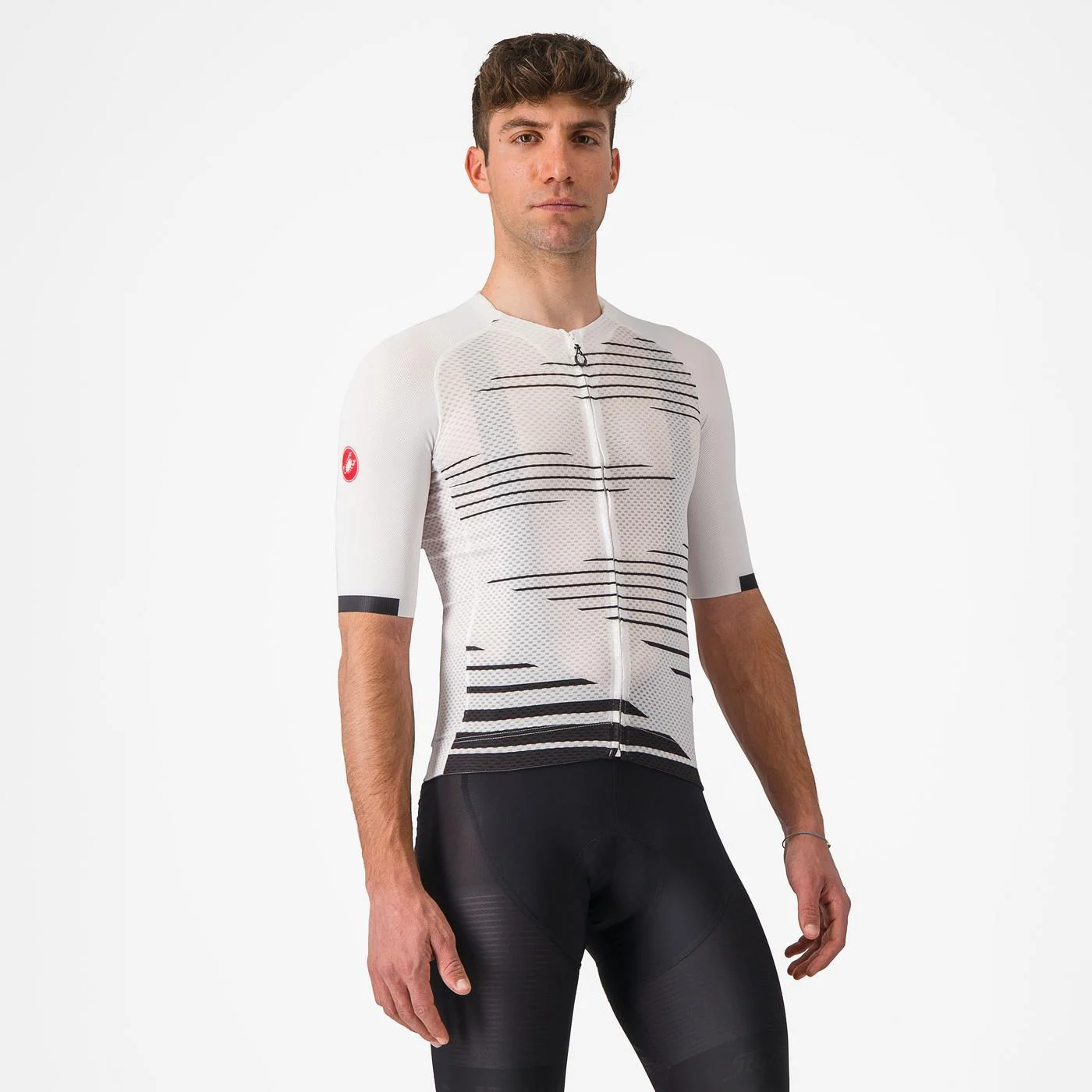 Tricou cu maneca scurta Castelli Climber's 4.0, Alb/Negru, XL [1]