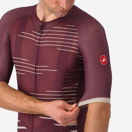Tricou cu maneca scurta Castelli Climber's 4.0, Visiniu/Gri, M [3]