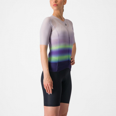 Tricou cu maneca scurta Castelli Climber's 4.0 W, de dama, Violet/Vernil/Mov, XS [2]