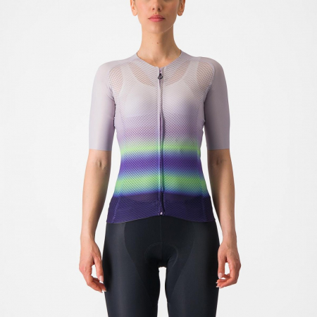 Tricouri si bluze ciclism - Tricou cu maneca scurta Castelli Climber's 4.0 W, de dama, Violet/Vernil/Mov, XS