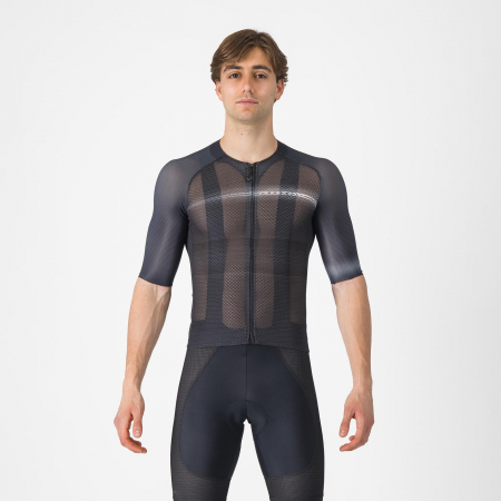 Tricou cu maneca scurta Castelli Climbers A/C, pentru barbati, negru/gri inchis, XS [0]