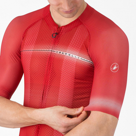 Tricou cu maneca scurta Castelli Climbers A/C, pentru barbati, rosu/negru, L [4]