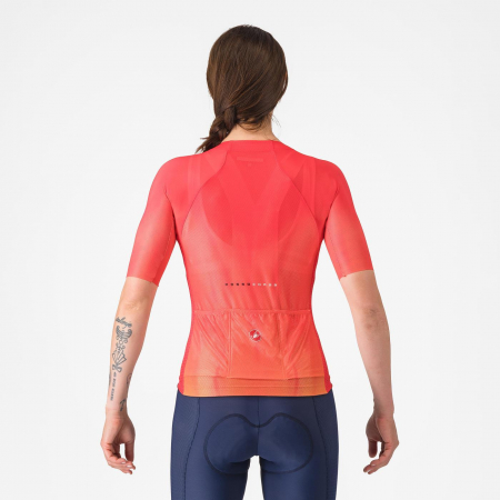Tricou cu maneca scurta Castelli Climbers A/C W, pentru femei, rosu hibiscus, XS [1]