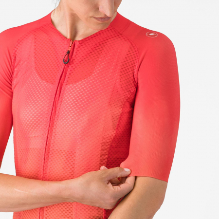 Tricou cu maneca scurta Castelli Climbers A/C W, pentru femei, rosu hibiscus, XS [4]