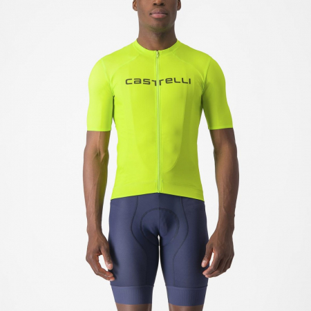 Tricou cu maneca scurta Castelli Prologo Lite, pentru barbati, lime electric/verde inchis, L [0]