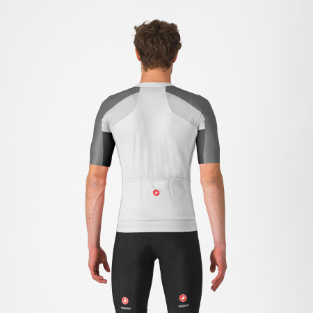 Tricou cu maneca scurta Castelli Entrata 6, pentru barbati, alb fildes/gri fumuriu-negru deschis, L [1]