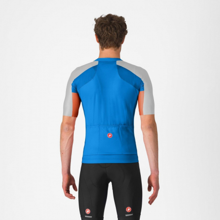 Tricou cu maneca scurta Castelli Entrata 6, pentru barbati, albastru Italia/gri argintiu-maro mocha, S [1]