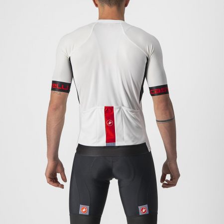 Tricou cu maneca scurta Castelli Entrata VI, Alb/Negru/Rosu, L [1]