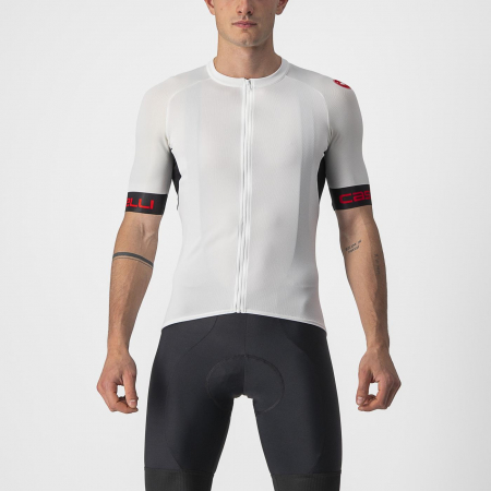 Tricou cu maneca scurta Castelli Entrata VI, Alb/Negru/Rosu, L [0]