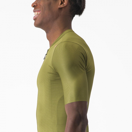 Tricou cu maneca scurta Castelli Espresso, pentru barbati, verde salvie/lime electric, XXXL [5]