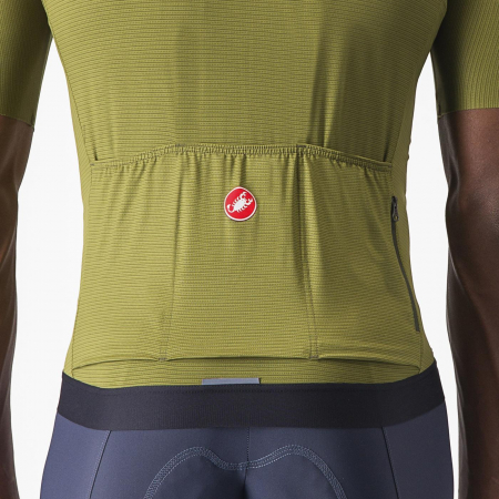 Tricou cu maneca scurta Castelli Espresso, pentru barbati, verde salvie/lime electric, XXXL [6]