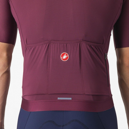 Tricou cu maneca scurta Castelli Espresso, pt barbati, visiniu inchis/argintiu selenar, L [3]