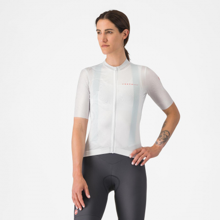 Tricouri si bluze de dama - Tricou cu maneca scurta Castelli Fantasia, pentru femei, alb, S
