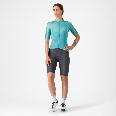 Tricou cu maneca scurta Castelli Fantasia, pentru femei, albastru piscina, M [2]
