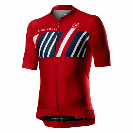 Tricouri si bluze ciclism - Tricou cu maneca scurta Castelli Hors Categorie Rosu M