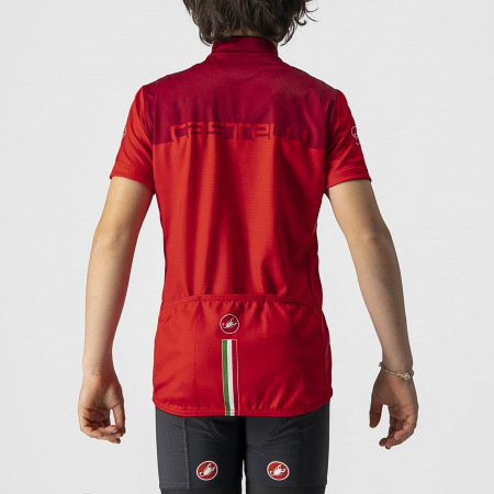Tricou cu maneca scurta Castelli Neo Prologo, pentru copii, Rosu/Visiniu, 4A [1]