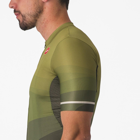 Tricou cu maneca scurta Castelli Orizzonte, Verde/Argintiu, XL [6]
