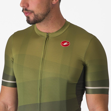 Tricou cu maneca scurta Castelli Orizzonte, Verde/Argintiu, XL [5]