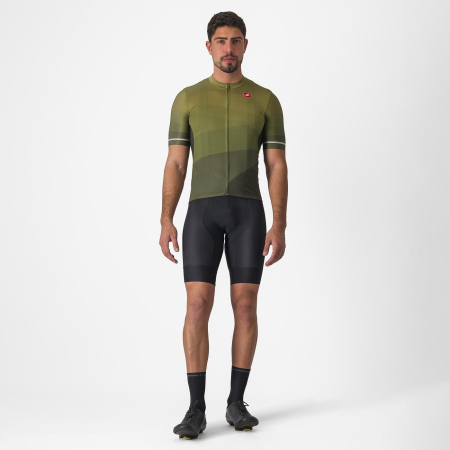 Tricou cu maneca scurta Castelli Orizzonte, Verde/Argintiu, XL [3]