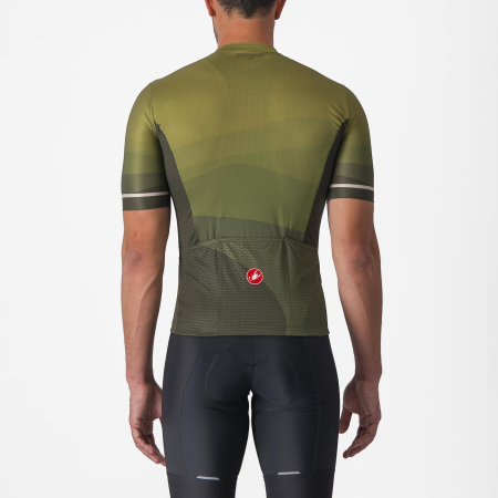 Tricou cu maneca scurta Castelli Orizzonte, Verde/Argintiu, XL [1]