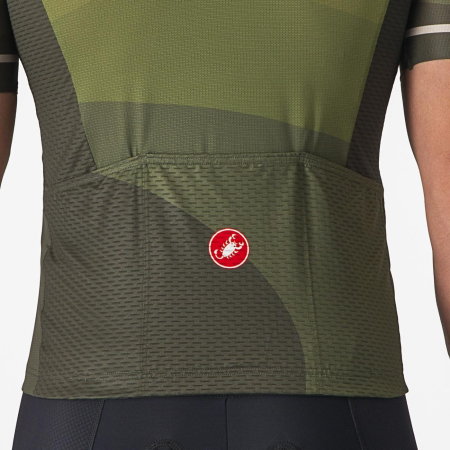 Tricou cu maneca scurta Castelli Orizzonte, Verde/Argintiu, XL [7]