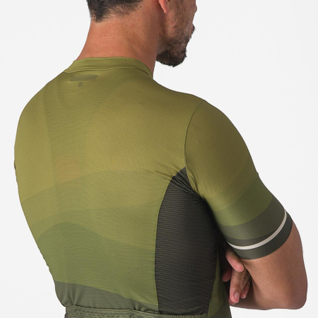 Tricou cu maneca scurta Castelli Orizzonte, Verde/Argintiu, XL [4]