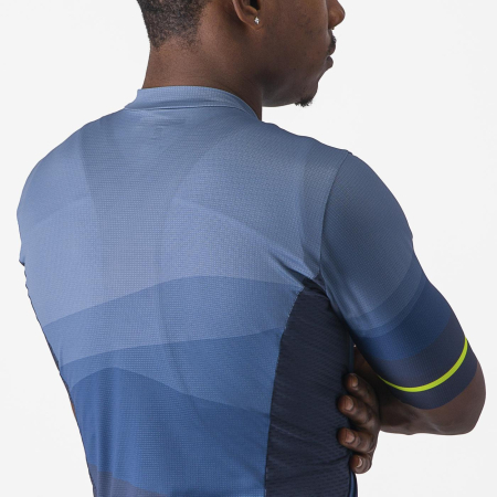 Tricou cu maneca scurta Castelli Orizzonte, Albastru/Verde, XL [5]