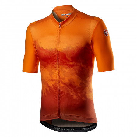 Imbracaminte ciclism - Tricou cu maneca scurta Castelli Polvere Orange L