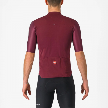 Tricou cu maneca scurta Castelli Prologo 7, Visiniu/Alb/Galben, XL [1]