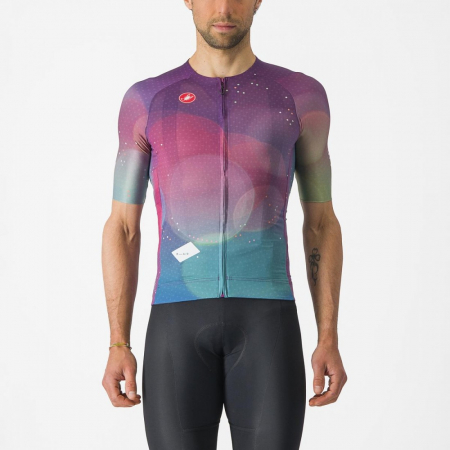 Tricou cu maneca scurta Castelli R-A/D, Mov Multicolor, L [0]