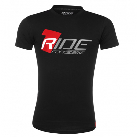 Tricouri si bluze ciclism - Tricou cu maneca scurta Force Ride negru XL