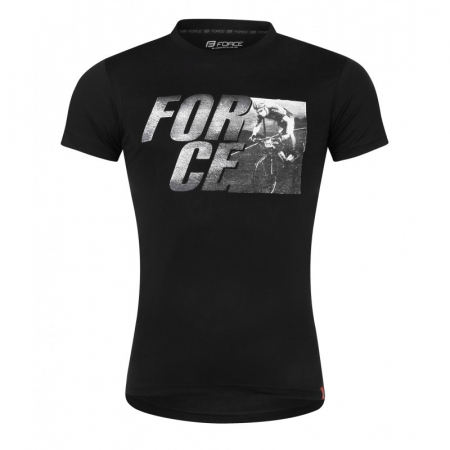 Tricouri si bluze ciclism - Tricou cu maneca scurta Force Spirit negru S