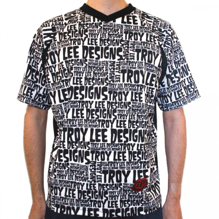 Imbracaminte ciclism - Tricou cu maneca scurta Troy Lee Design Skyline, Alb/Negru, M
