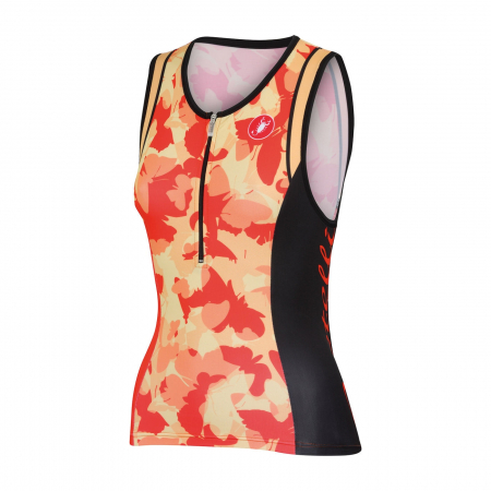 Costume de Triatlon - Tricou Dama Pt Triatlon, Castelli Core W Tri Singlet, Portocaliu, XS
