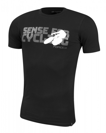 Tricouri cu maneca scurta - Tricou Force Sense negru print gri XS
