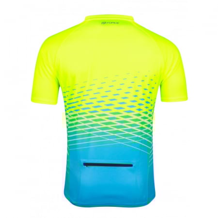 Tricou maneca scurta Force MTB Angle albastru/fluo XXL [1]