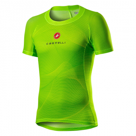 Bluze de corp - Tricou Perforat Castelli Pro Mesh SS Yellow Fluo XL