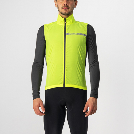 Vesta de vant Castelli Squadra Stretch, Galben Fluo/Antracit, L [0]