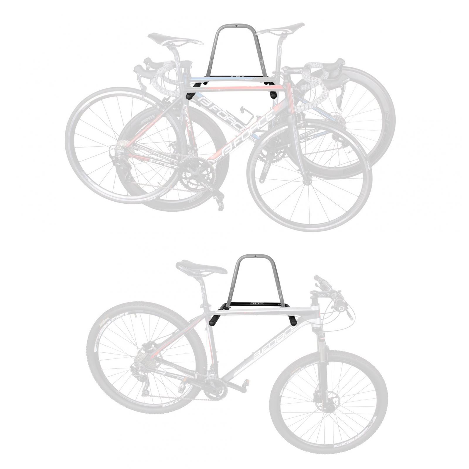 Centralize clockwise graduate Suport perete pentru bicicleta pliabil gri/negru