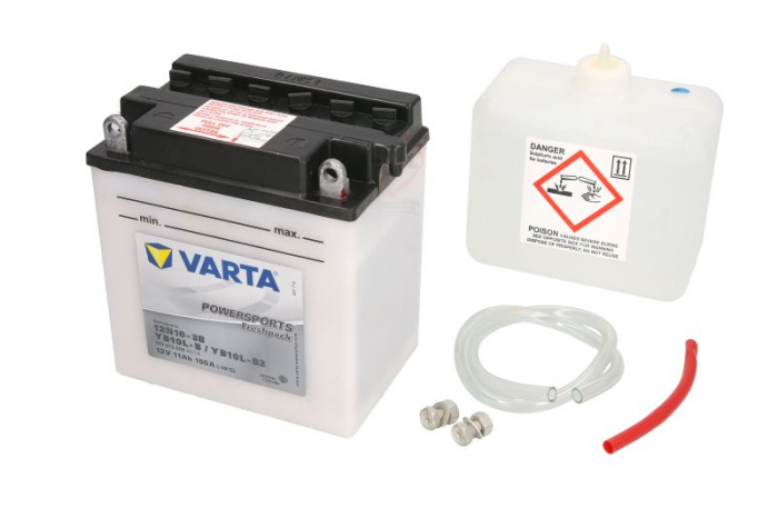 Baterie moto Acid cu intretinere VARTA 12V 11Ah 150A R+ aerisire dreapta 136x91x146 Incarcare uscata cu acid